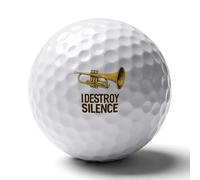 Trumpet I Destroy Silence Personalized Golf Balls Gifts for Men Golfers Distance Straighter Shots