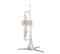 Trumpet Instrument All Yellow/nickel Plated/three Colors/B Flat Three Tone Trumpet For Beginners To Play (Color : Nickel plated)