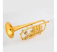Trumpet Instrument Bb Trumpet Rotary Valve B-type Flat Brass Gold Flat Key Professional Trumpet Instrument