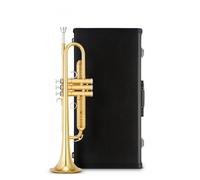 Trumpet Instrument Brass B Flat Adult Junior High School Entrance Examination Professional Playing Bb Key (Color : Yellow)