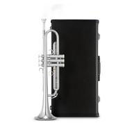 Trumpet Instrument Brass B Flat Adult Junior High School Entrance Examination Professional Playing Bb Key (Color : Silver)