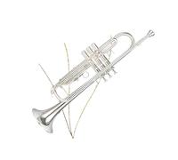 Trumpet Instrument In B Flat Key For Adults To Learn To Play Wind Instruments(Silver Plated)