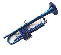 Trumpet Instrument Red Blue B Flat Playing Labor-saving Band Performance(Color:Blue)