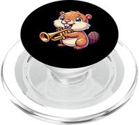 Trumpet Joy with Cute Beaver Music Fun PopSockets PopGrip for MagSafe