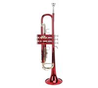 Trumpet Kit Gold Keys Bb Trumpet Bb Trumpet Brass Standard Black Trumpet Instrument for Student School Band Orchestra Adult Kid Beginner with Carrying Case for Beginners Bands Red