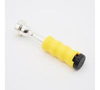 Trumpet Mouthpiece Buzzing Practice Tool - Anywhere Practice & Warm-up - One-Touch Adjustable Resistance - BRASS BUZZ TRAINER (Yellow)