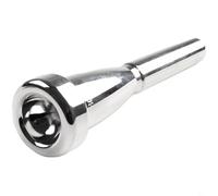 Trumpet Mouthpiece for Bach 3C 5C 7C Sizes, Professional Brass Instrument Mouthpieces Compatible with Most Trumpets, Gold and Silver Pl(Silver 3C)