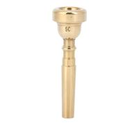 Trumpet Mouthpiece, Gold Plated Metal Trumpet Mouthpiece, Musical Instrument Accessories for Beginners (Gold 5C)