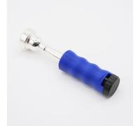 Trumpet Mouthpiece Practice Tool - BRASS BAZU TRAINER - BRASS DESIGN (Blue)