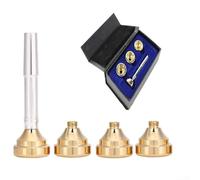 Trumpet Mouthpieces Set, Gold Plated Trumpet Mouthpiece, 7C 3C 1. Cups Brass Trumpet Mouthpiece Set For Trumpet Gold Plated Kit