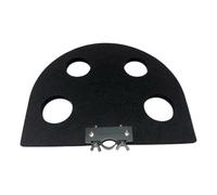 Trumpet Mute Holder Tray with Integrated Clamp, Small hole | Integrated Hardware with Two Clamp Fasteners, Metal Tray Construction, Close-at-Hand Mute Placement During Playing