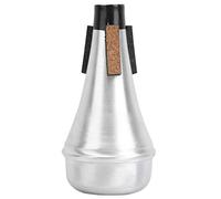 Trumpet Mute, Lightweight Straight Practice Silencer Aluminum Alloy M25 Silver S Trumpet Acessories for Beginner