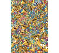 Trumpet notebook: A4, 130 pages, 8mm ruled, journal, diary, memoir, jotter, excercisebook, composition book,