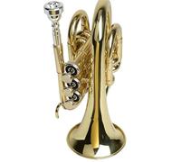 Trumpet Palm Trumpet Mini Bb Key Red Silver Green Gold Available(Gold)