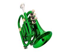 Trumpet Palm Trumpet Mini Bb Key Red Silver Green Gold Available(Green)