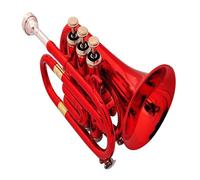 Trumpet Palm Trumpet Mini Bb Key Red Silver Green Gold Available(Red)