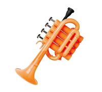 Trumpet Plastic Treble Trumpet B Flat Key Beginner Exam Professional Brass Instrument Yellow Blue Purple(Orange yellow)