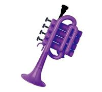 Trumpet Plastic Treble Trumpet B Flat Key Beginner Exam Professional Brass Instrument Yellow Blue Purple(Quiet purple)