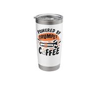 Trumpet Player Coffee Powered By Trumpet and Coffee Stainless Steel Insulated Tumbler