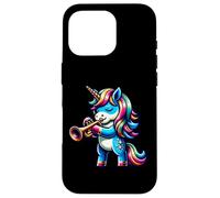 Trumpet Playing Unicorn Fantasy Magic Music Case for iPhone 16 Pro