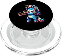 Trumpet Playing Unicorn Fantasy Magic Music PopSockets PopGrip for MagSafe