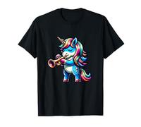 Trumpet Playing Unicorn Fantasy Magic Music T-Shirt