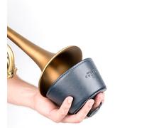 TRUMPET PLUNGER MUTE with Handle - Lightweight Practice Mute with Magnetic Attachment made of Faux Leather. Practice tool. Trumpet Accessory (Blue, Plunger Mute)
