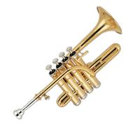 Trumpet Popular Grade Cupronickel With Nickel Plated Piston Gold Lacquer Piccolo Trumpet