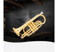 Trumpet Portable Trumpet In B Key Professional Beginner Band Performance Phosphor Bronze Material Gold Silver(Gold)