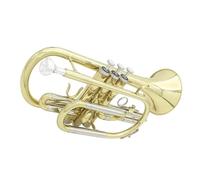 Trumpet Professional Bb Cornet Gold Plated Brass Instrument With Mouthpiece Gloves Cleaning Cloth And Carrying Case