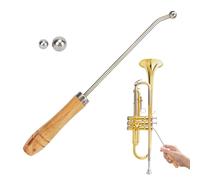 Trumpet Repair Tools - Trumpet Repair Tool Set with Wooden Handle | Cylinder Rounding Tool and Dent Remover for Trumpets | Instrument Care Maintenance Kit Stainless Steel Roller