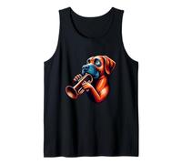 Trumpet Rodesian Ridgeback Musical Canine Fun Tank Top
