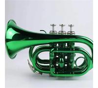 Trumpet Set Alto Pocket Trumpet Green Flat B Key Beginner's Professional Performance