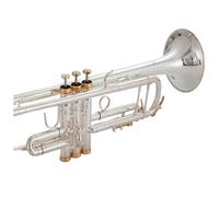 Trumpet Set B-key trumpet instrument adult beginner level trumpet(Color:Silver)
