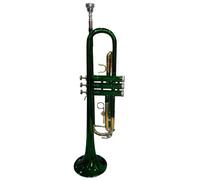 Trumpet Set for Bb B Flat Green Trumpet Colorful Gold Key Brass Trumpet Gloves Strap Pressure Valve Accessories