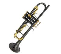 Trumpet Set for Black Trumpet Carved Brass Black Nickel Gold Three Tone Professional Trumpet Instrument Full Tone Stainless Steel