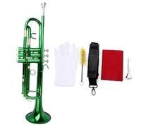 Trumpet Set for Exquisite Bb B Flat Trumpet Brass Trumpet Gloves Professional Standard Small And Durable(Green)