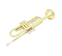 Trumpet Set for Exquisite Bb B Flat Trumpet Brass Trumpet Gloves Professional Standard Small And Durable(Gold)
