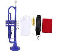 Trumpet Set for Exquisite Bb B Flat Trumpet Brass Trumpet Gloves Professional Standard Small And Durable(Blue)