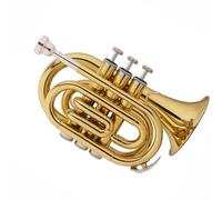 Trumpet Set for Pocket B Trumpet Musical Instrument Brass Portable Trumpet Durable Brass Stainless Steel