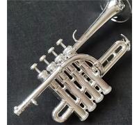Trumpet Set Four Key Treble Trumpet Instrument Silver Plated Brass Trumpet Instrument