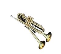 Trumpet Set Hot selling high quality brass Bb trumpet adjustable double horn gold plated surface professional musical instrument