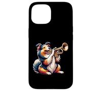 Trumpet Sheltie Dog Musical Melody Fun Case for iPhone 15