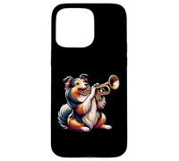 Trumpet Sheltie Dog Musical Melody Fun Case for iPhone 15 Pro Max
