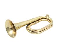 Trumpet Signal Horn, Gold Signal Horn, Pocket Trumpet Brass Instruments - Toy Trumpet Gold, Fashionable Constant Cavalry Materials Trumpet for Orchestra