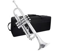 Trumpet Silver Bb Trumpet Brass Instrument Standard Brass Trumpet Set For Beginners With Box Gloves Parts