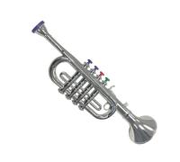 Trumpet Toy - ABS 37x10x9cm | Wind Instrument | Lightweight Simulation Props Instrument With Four Tone Horn For Kids Play And Early Music Learning
