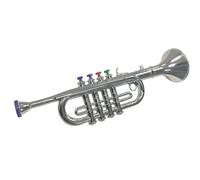 Trumpet Toy - Sturdy ABS Four Tone Musical Instrument | Efficient Educational Horn Toy With 4 Colored Keys | Portable Preschool Music Tool for Birthday School Carnival