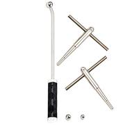 Trumpet Trombone Repair Tool Set Cc26a with Black Handle | Wear-resistant Metal and Wood Build, Two-piece Large and Small Sizing, Convenient Shaping Accessory