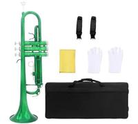 Trumpet Trumpet Bb B Key Brass Multi Color Classic Material Professional Instrument With Accessories(Green trumpet)